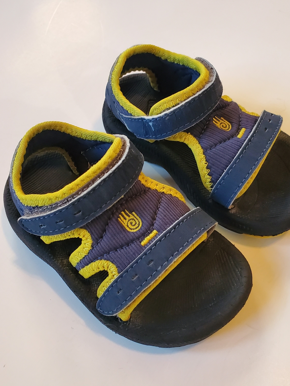 Teva Navy and Yellow Toddler Velcro Sandals